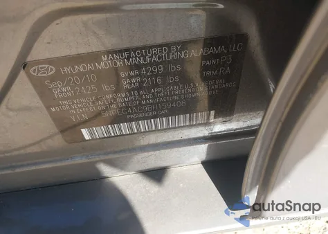 2011 Hyundai Sonata Limited from USA, damaged, VIN 5NPEC4AC9BH159408